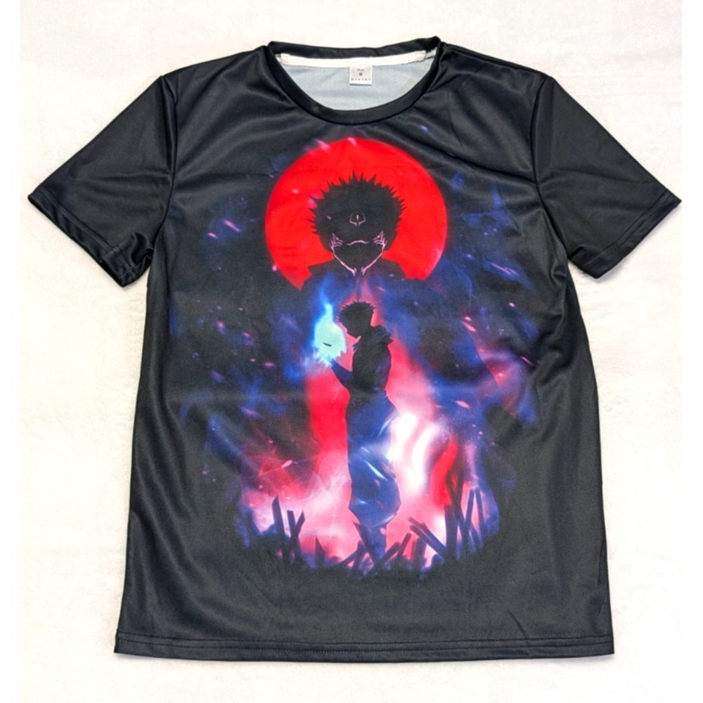Jujutsu Kaisen Shirt Mens Small Black Yuji Itadori Sukuna Anime Graphic Tee